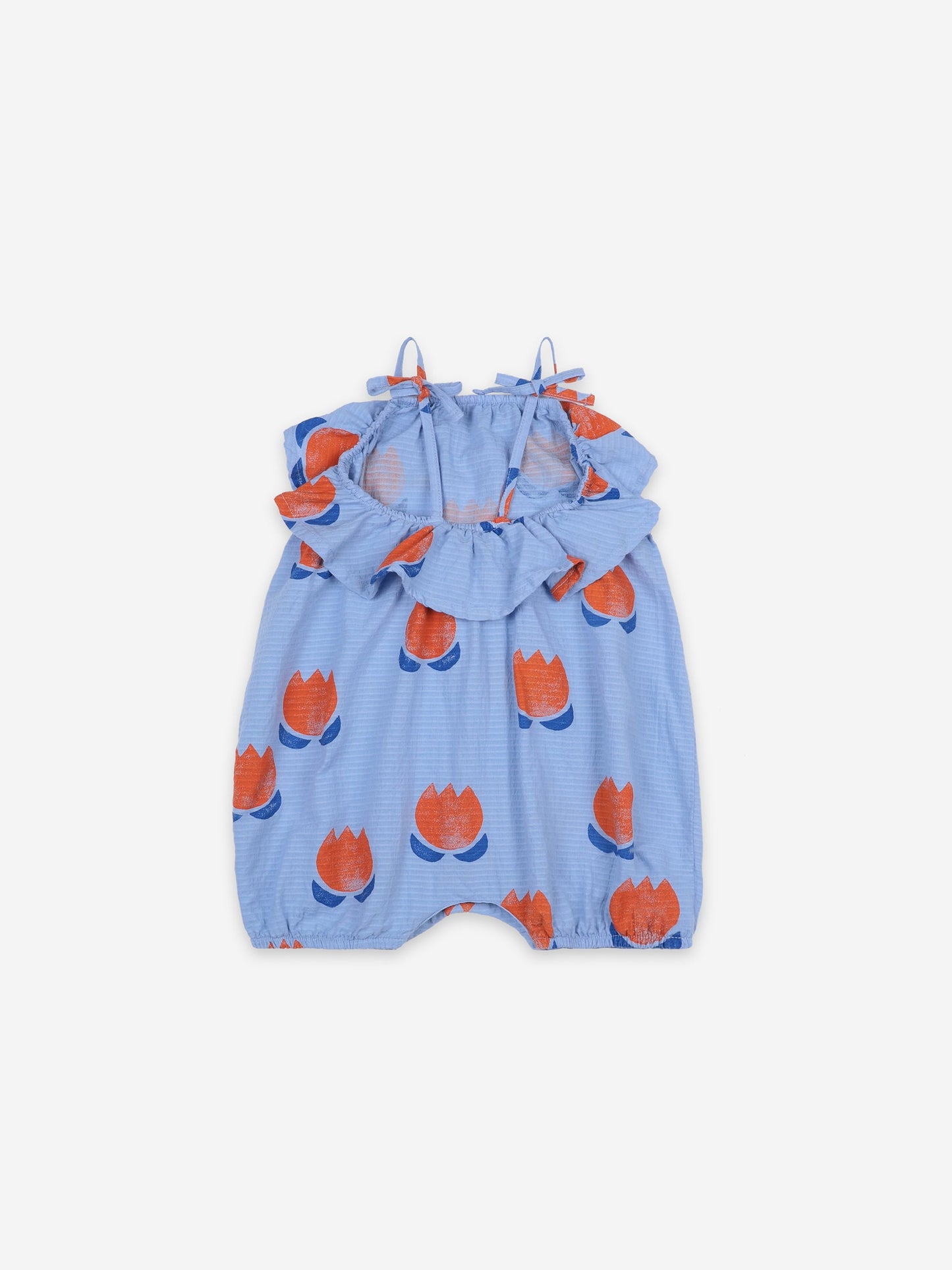 Baby Girls Blue Printing Cotton Romper