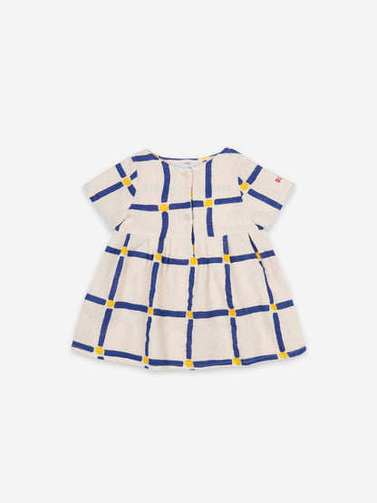 Baby Girls White Cube Cotton Dress
