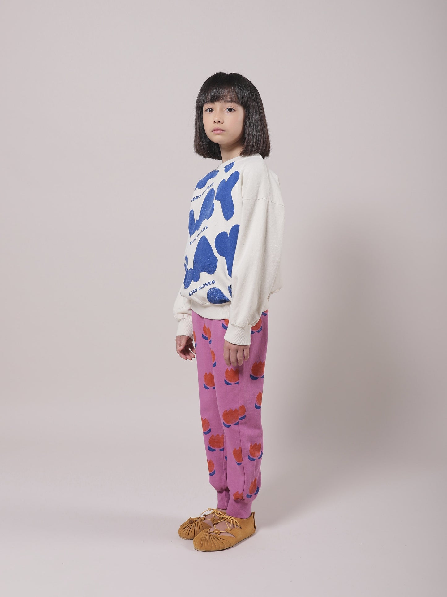 Girls White Play Cotton Sweatshirt