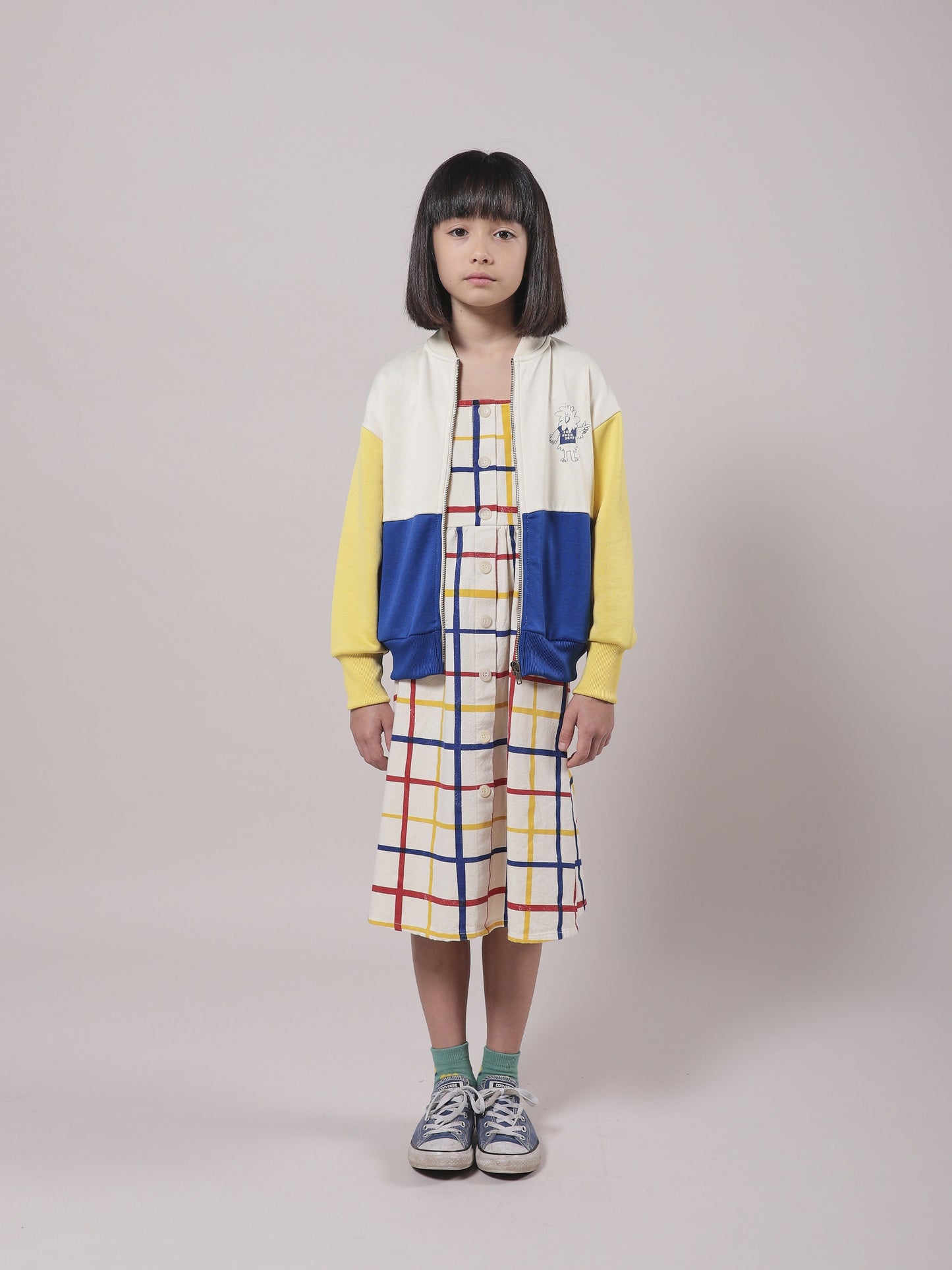 Girls White Bird Zip-Up Sweatshirt