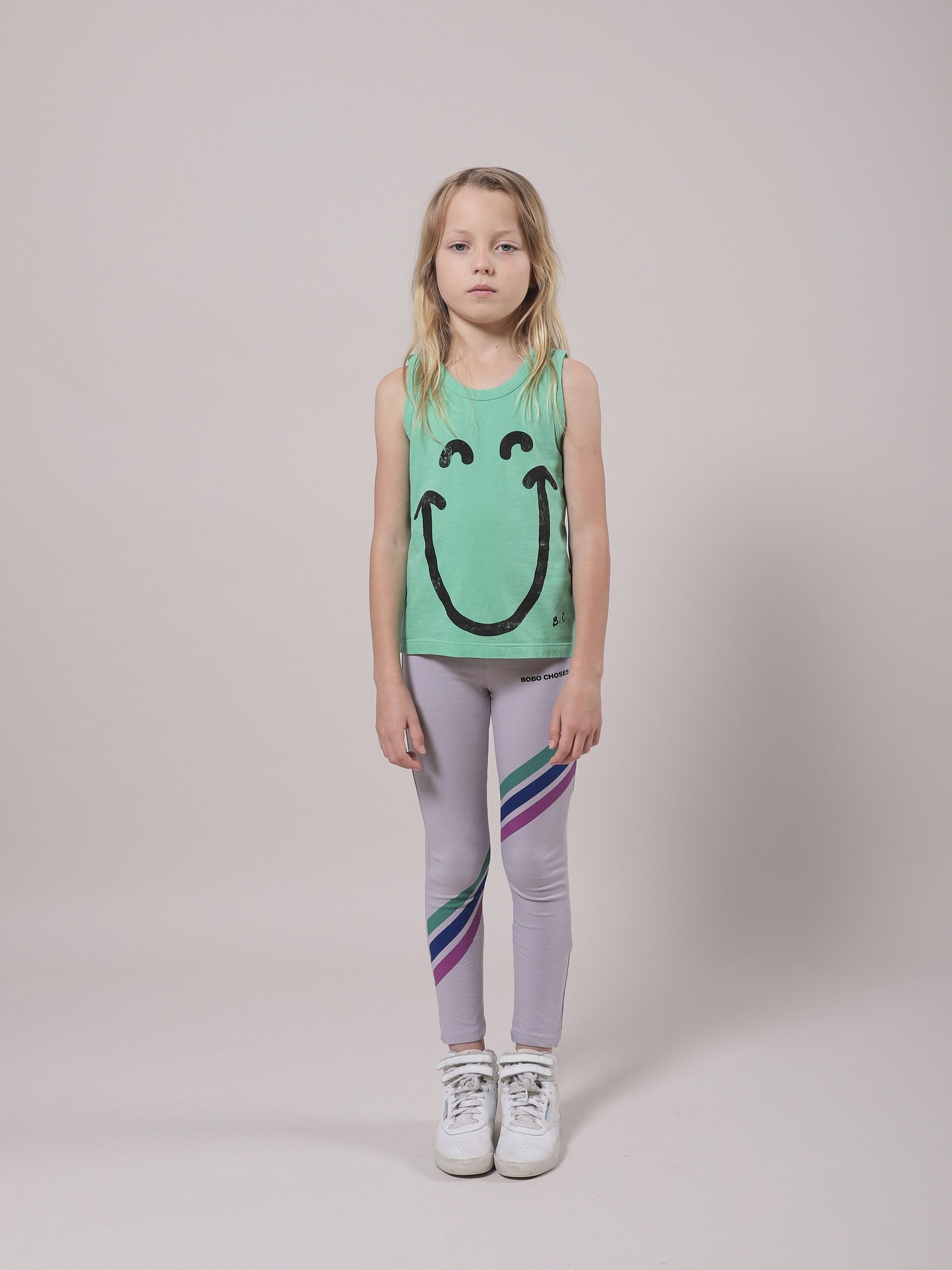 Girls Lavender Stripes Cotton Leggings