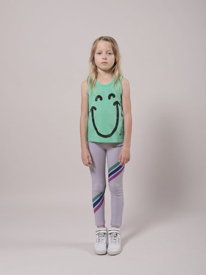 Girls Lavender Stripes Cotton Leggings