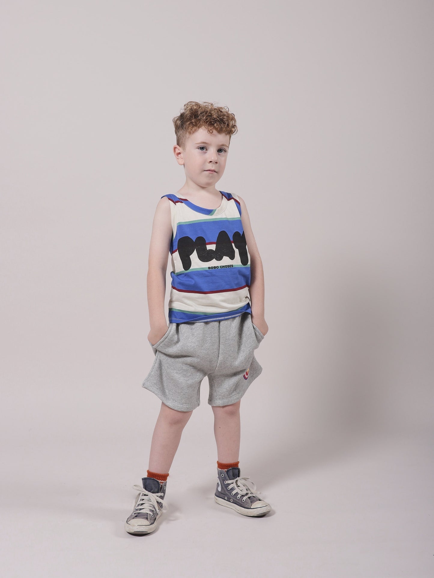 Girls Grey Fingers Cotton Shorts