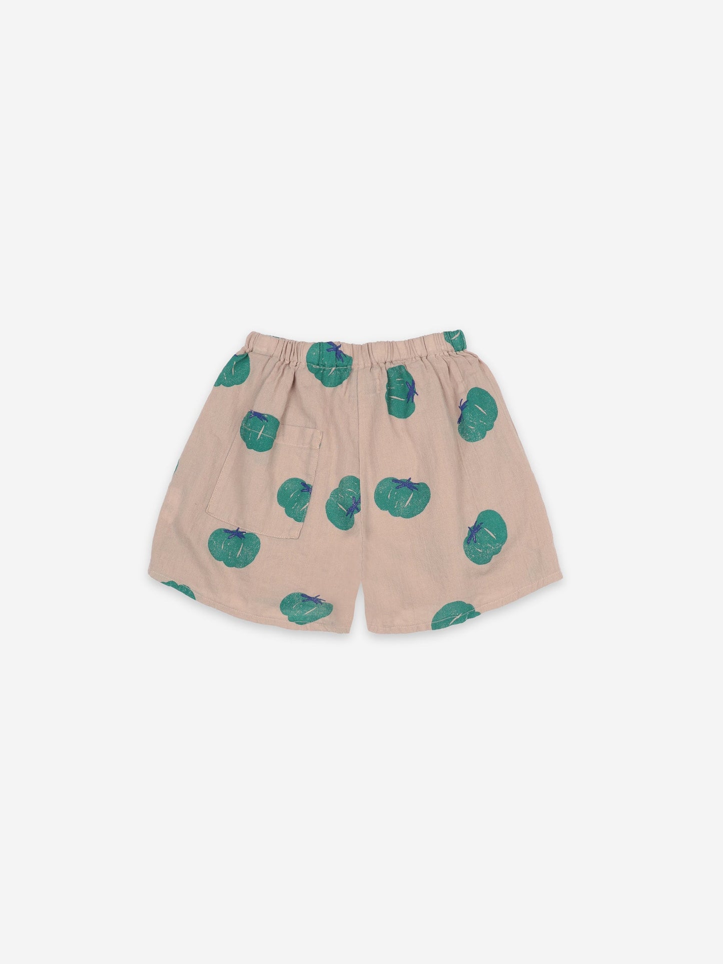 Girls Beige Tomato Cotton Shorts