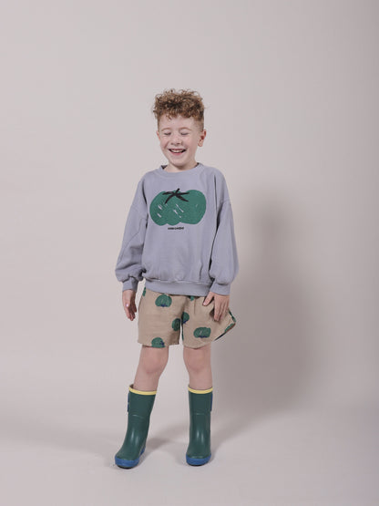 Girls Beige Tomato Cotton Shorts