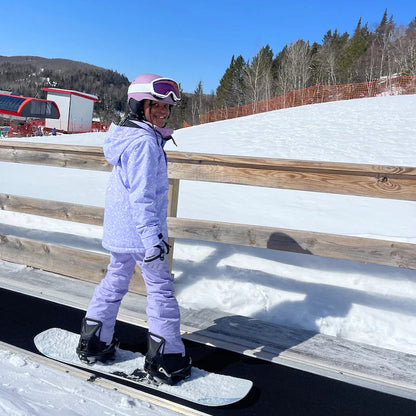 女童紫色滑雪服
