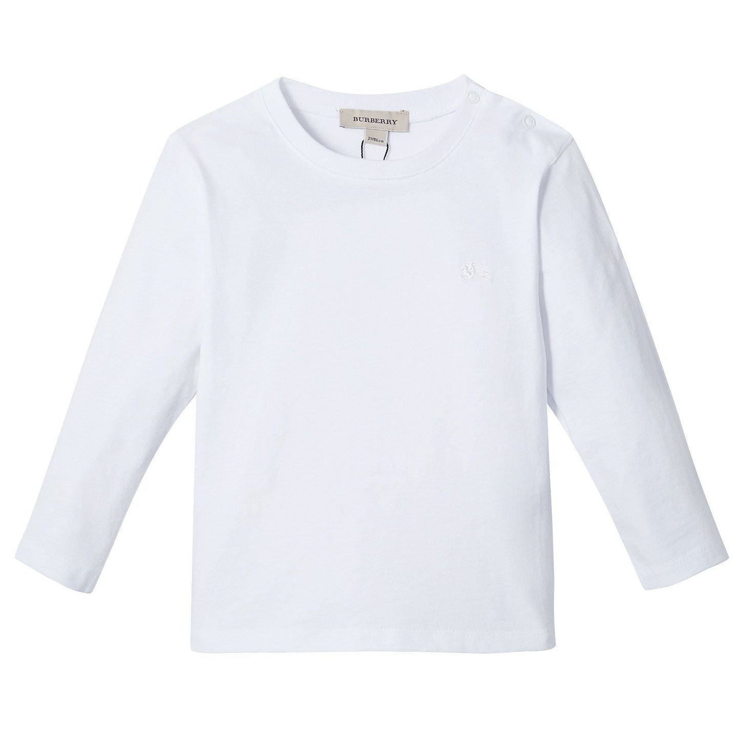 Baby Boys white T-Shirts With Check Pockets Trims