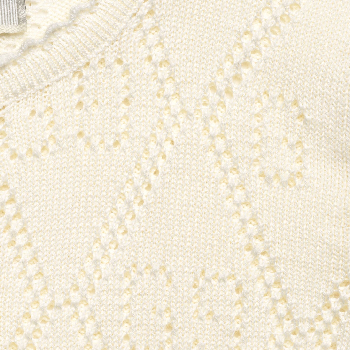 Girls White GG Knit Cardigan