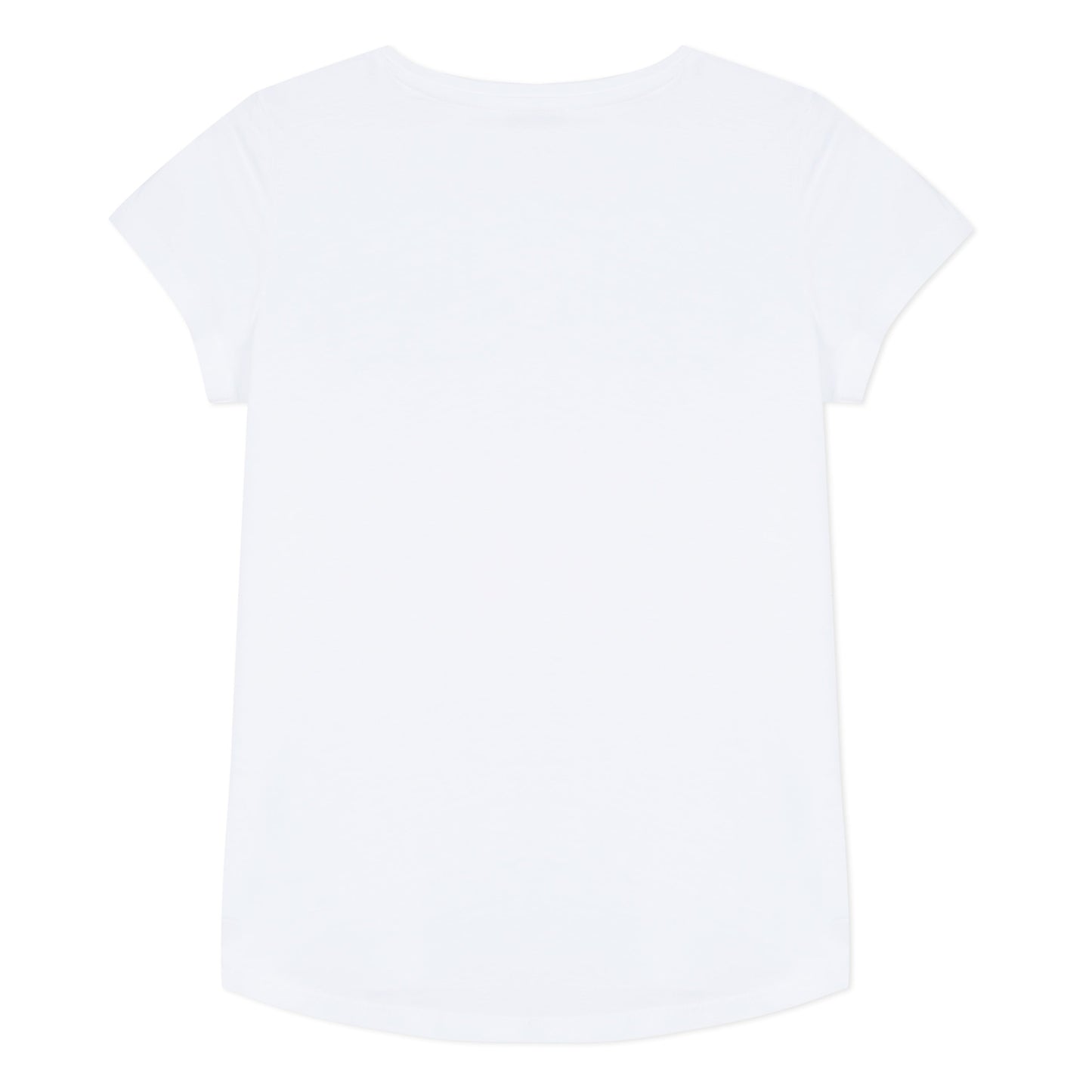Girls White Logo Cotton T-shirt