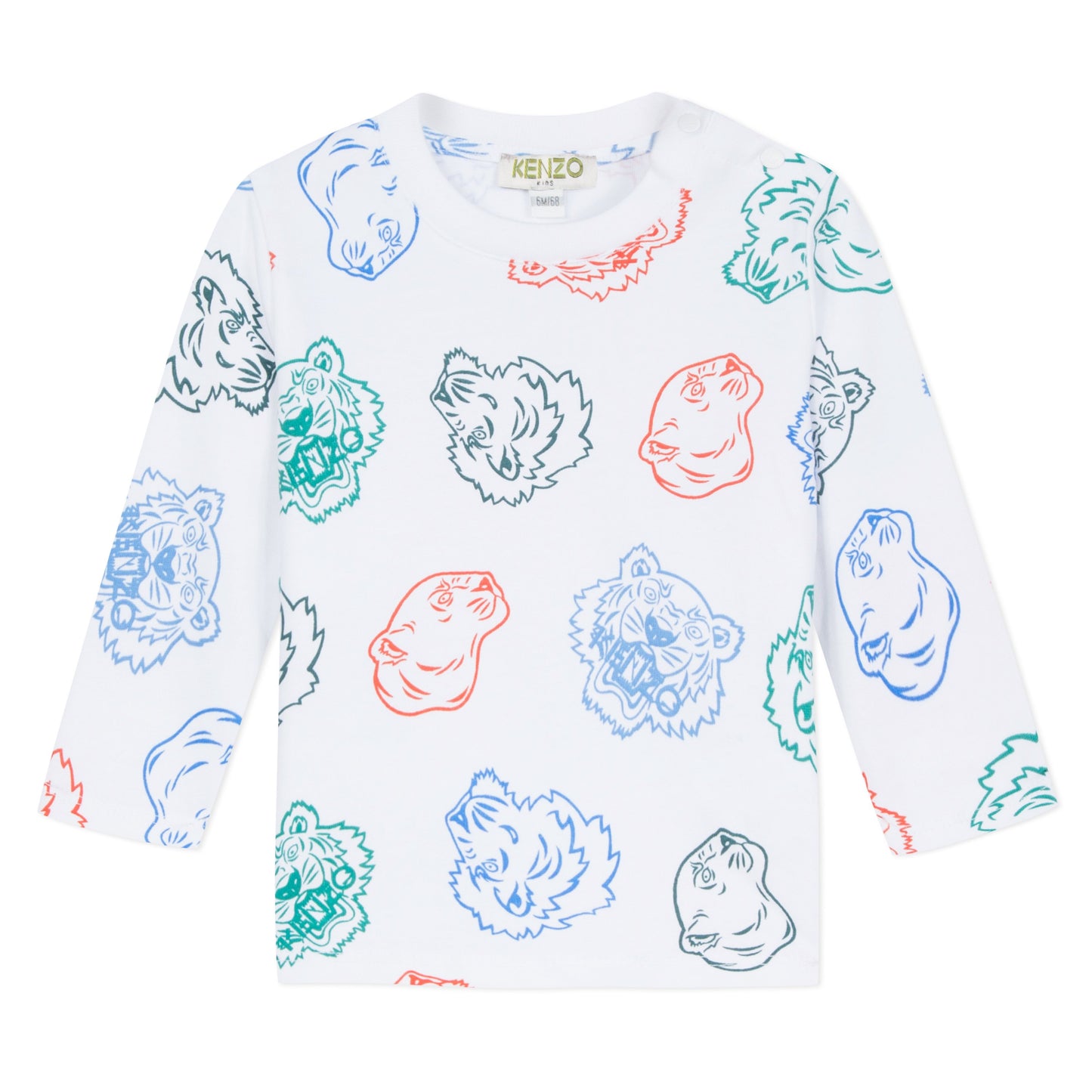Baby Boys White Printing Cotton Top