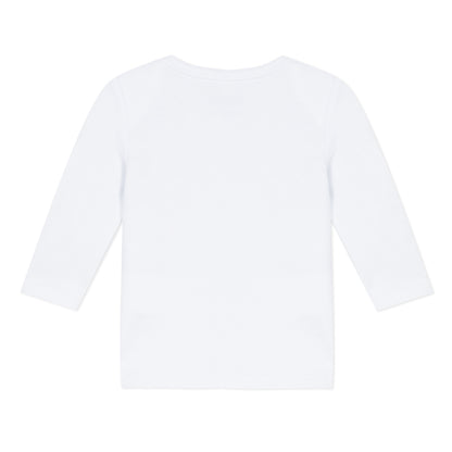 Boys White Printing Cotton Top