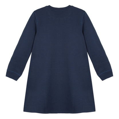 Girls Navy Tiger Cotton Dress