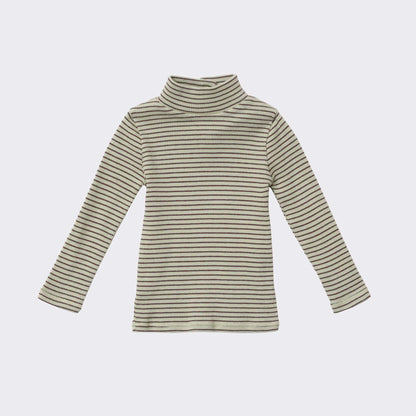 女婴柠檬色条纹棉T恤