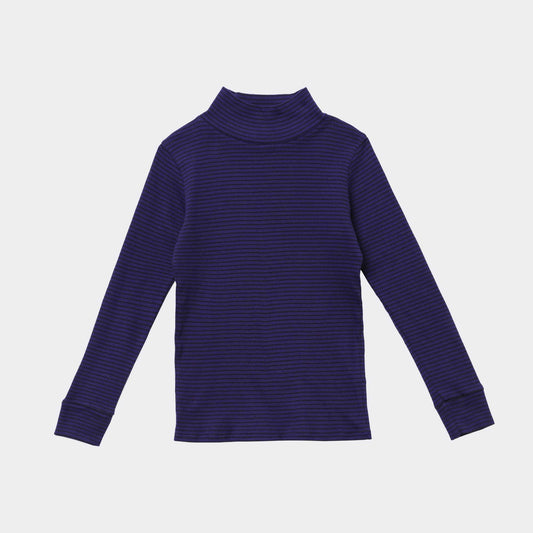 女童深紫色条纹棉T恤