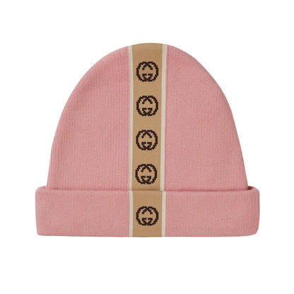 Girls Pink Logo Cotton Hat