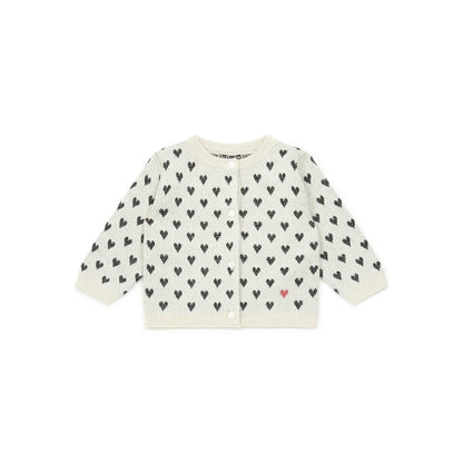 Baby Girls Ecru Coeur Cardigan