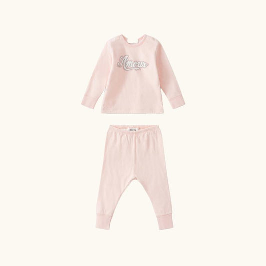 Baby Girls Light Pink Cotton Babysuit