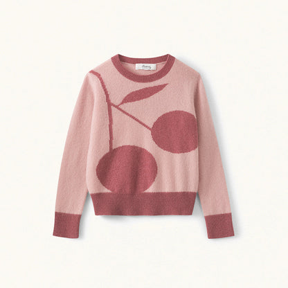 Girls Pink Cherry Cashmere Jumper