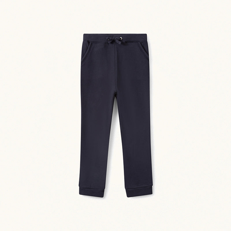 Boys Navy Cotton Joggers