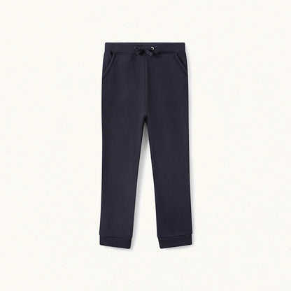 Boys Navy Cotton Joggers
