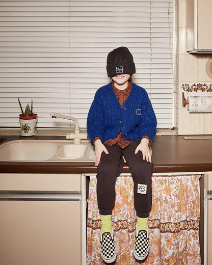 儿童黑色棉长裤