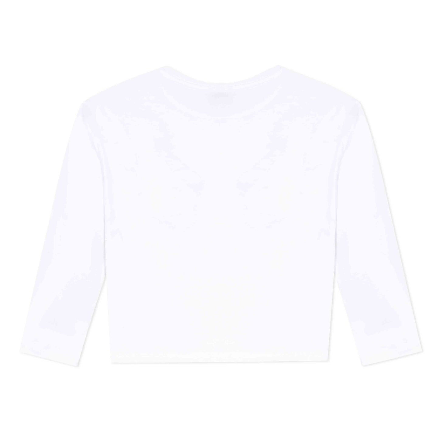 Girls Optic White Cotton T-Shirt