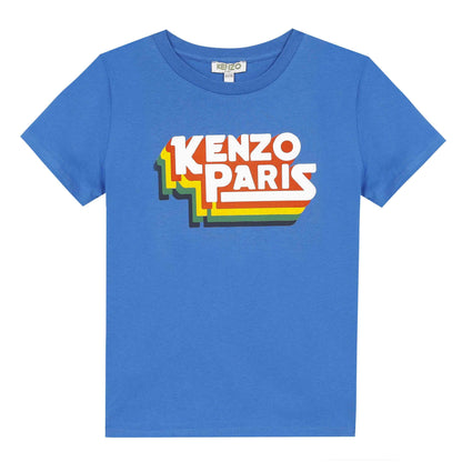 Boys Vivid Blue Cotton T-Shirt