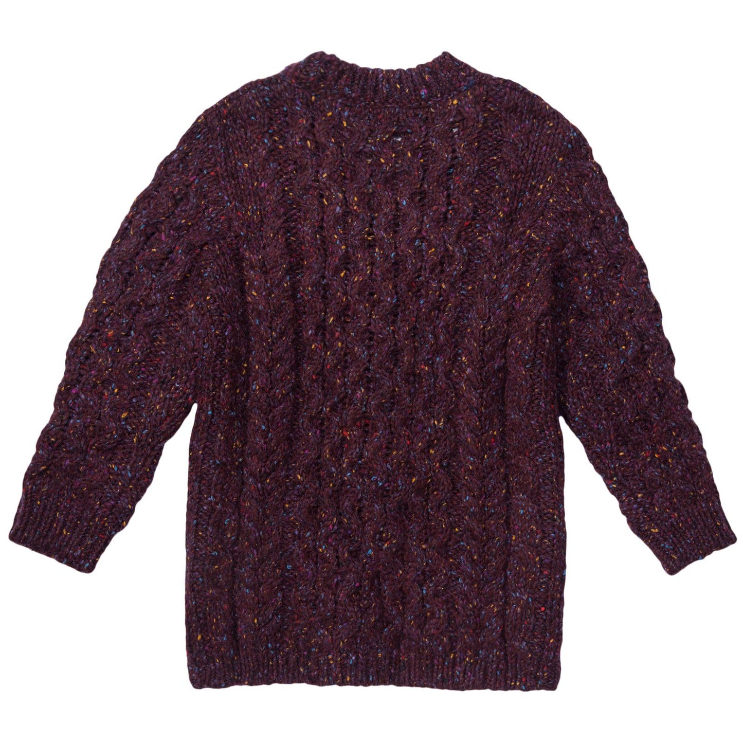 Girls Dark Red V-neck knitted Cardigan