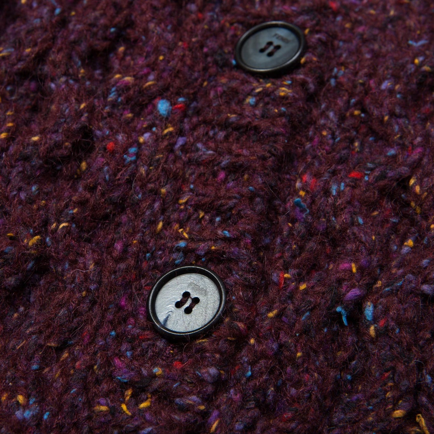 Girls Dark Red V-neck knitted Cardigan