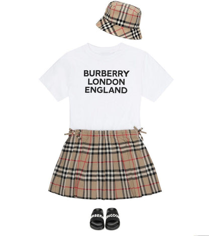 Girls White Cotton T-Shirt
