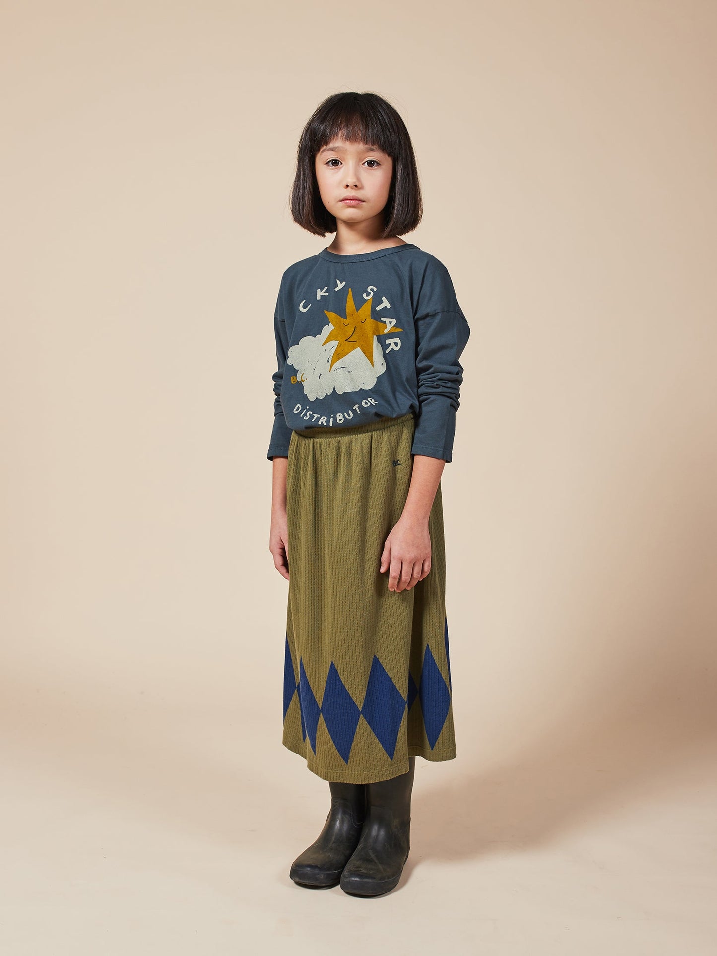 Boys Midnight Navy Lucky Star Organic Cotton T-Shirt