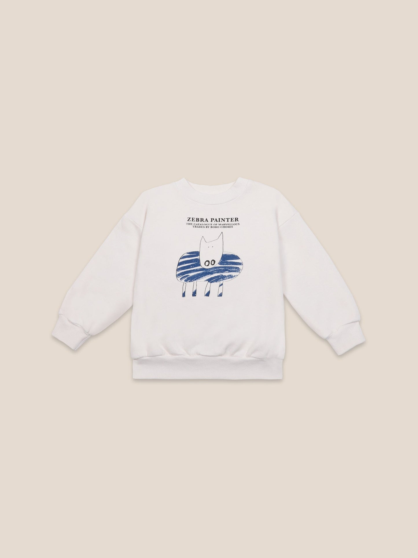 Boys Pristine Zebra Painter Organic Cotton Sweatshirt