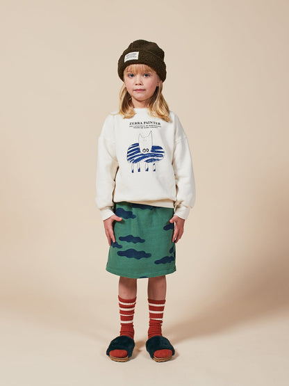 Boys Pristine Zebra Painter Organic Cotton Sweatshirt