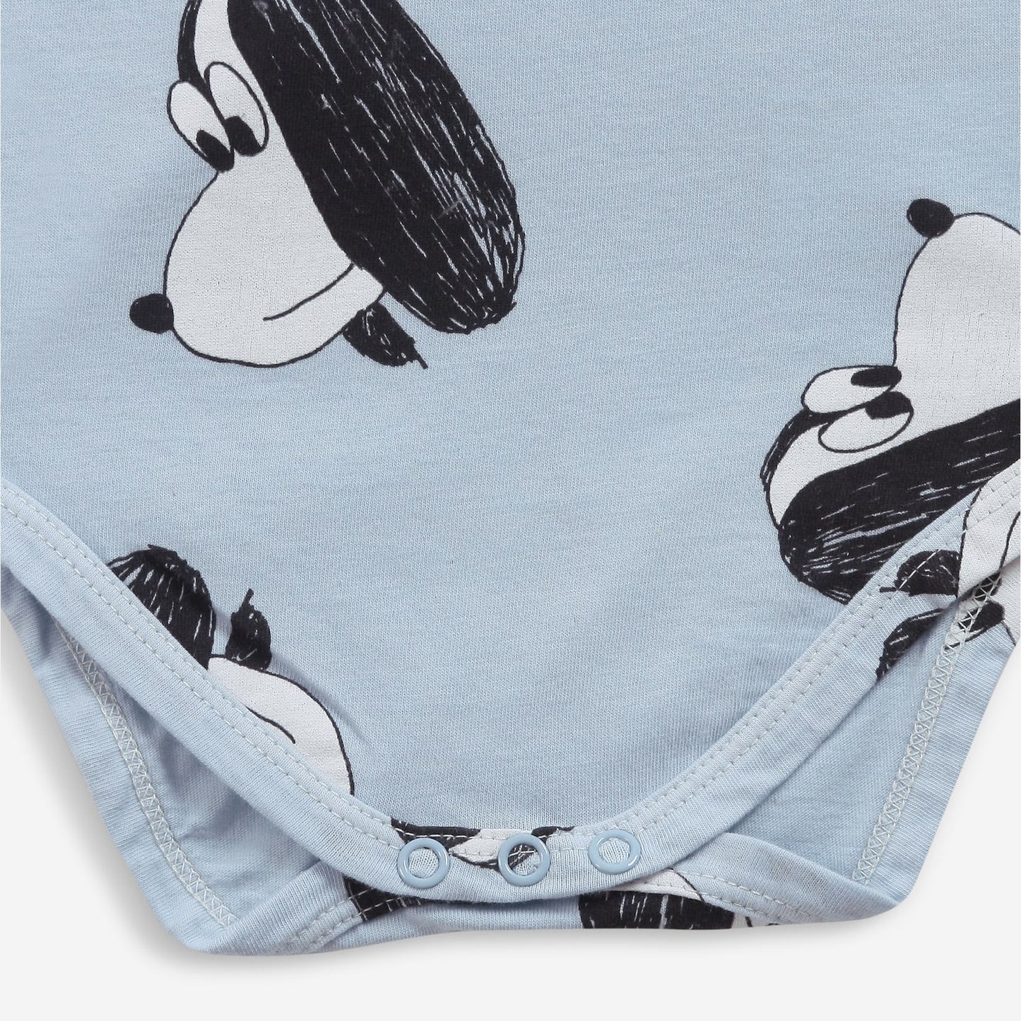 婴儿蓝色印花棉连体衣