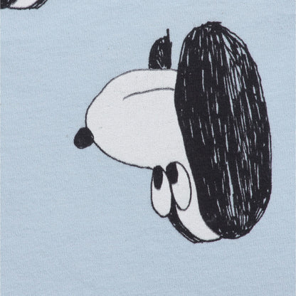 婴儿蓝色印花棉连体衣