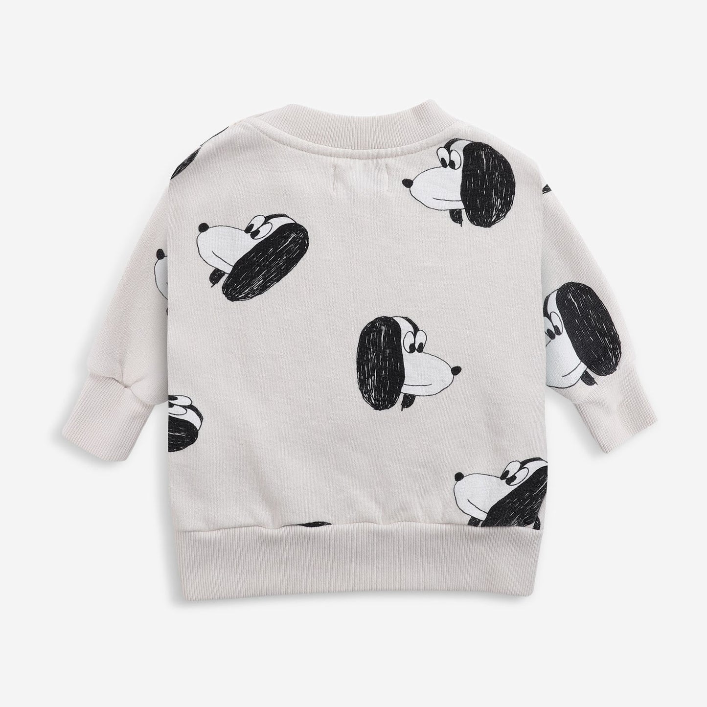 婴儿米色印花棉卫衣