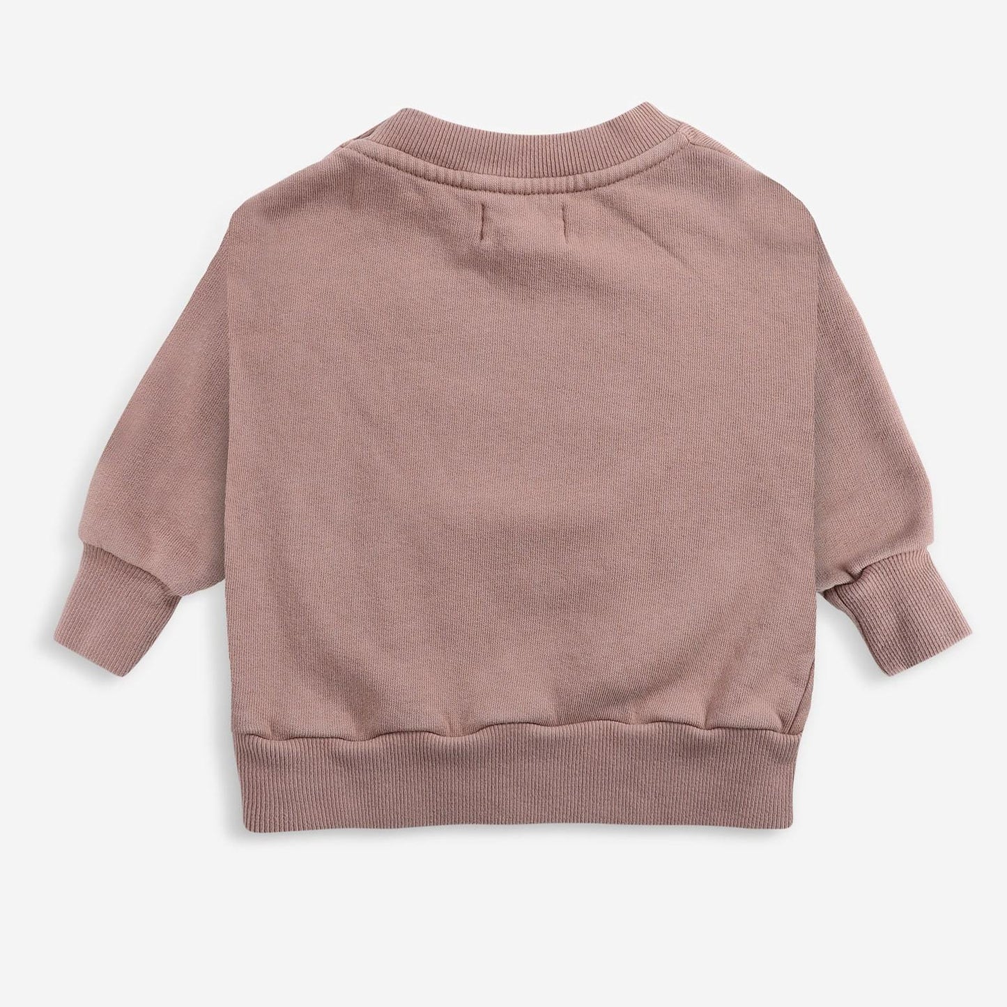 婴儿粉色小鸟印花棉卫衣