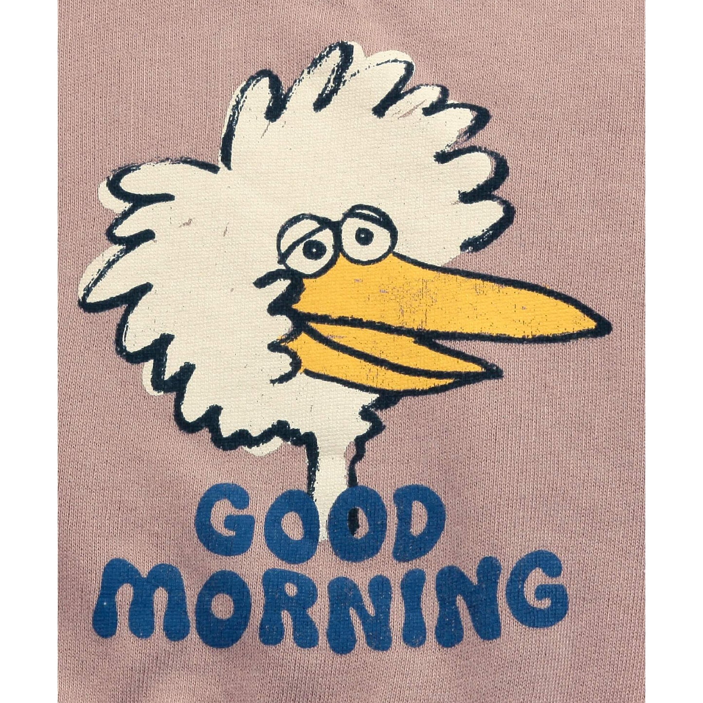 婴儿粉色小鸟印花棉卫衣