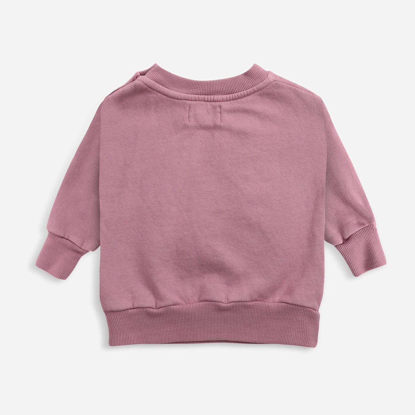 婴儿粉色印花棉卫衣