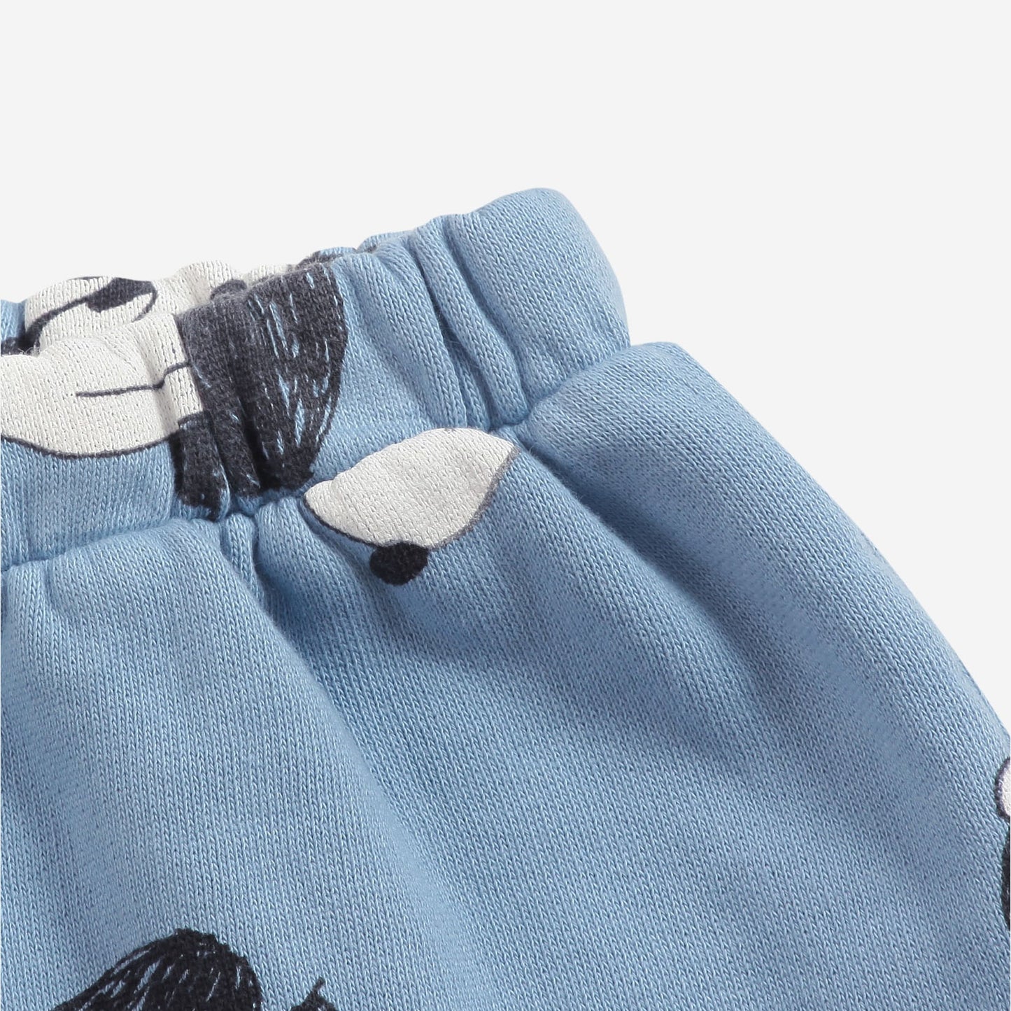 婴儿蓝色印花棉长裤