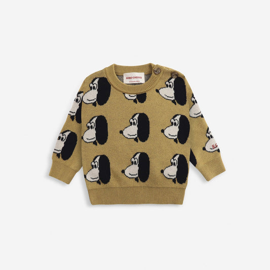 婴儿深黄色棉毛衣