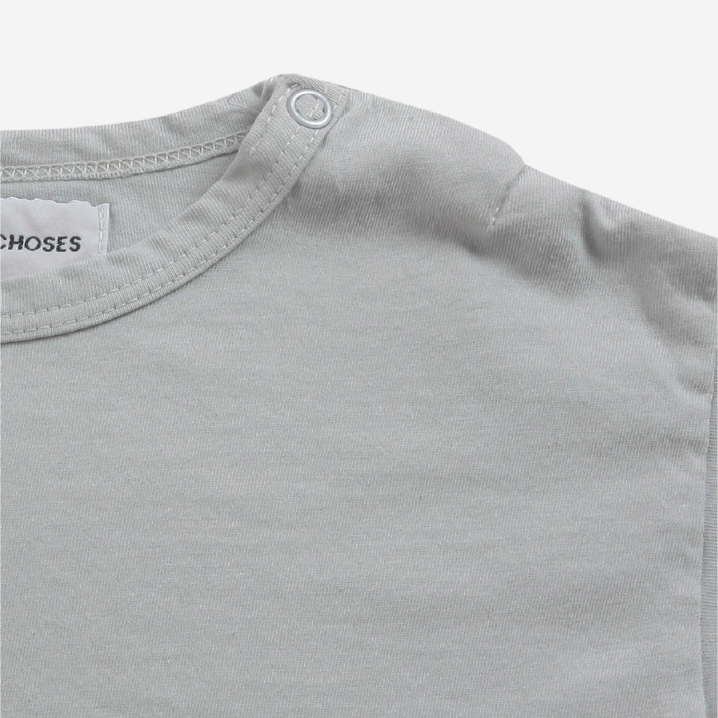 婴儿灰色Logo棉T恤