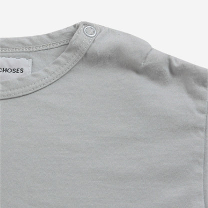 婴儿灰色Logo棉T恤