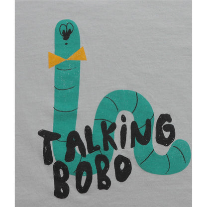 婴儿灰色Logo棉T恤