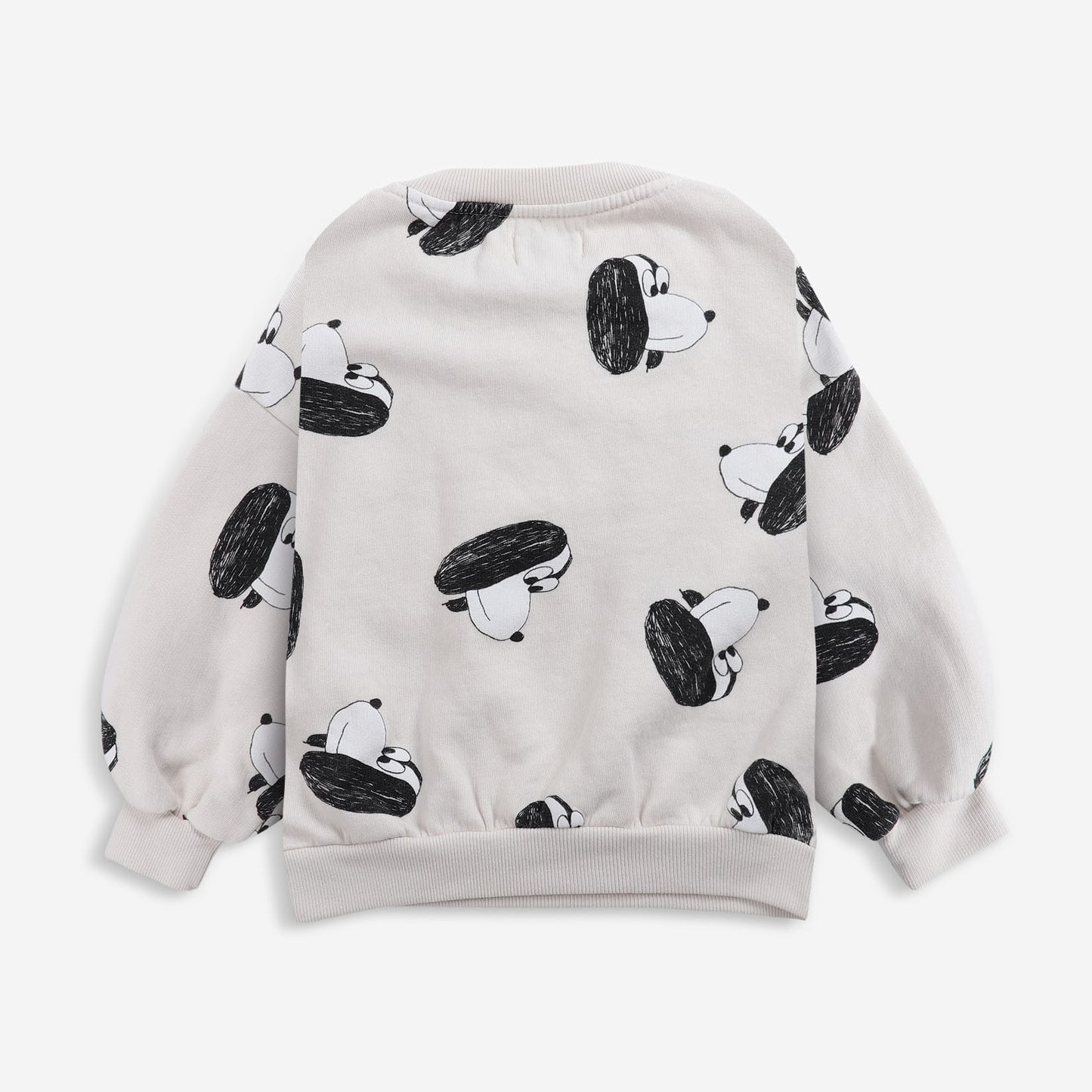 儿童米色印花棉卫衣