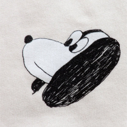 儿童米色印花棉卫衣