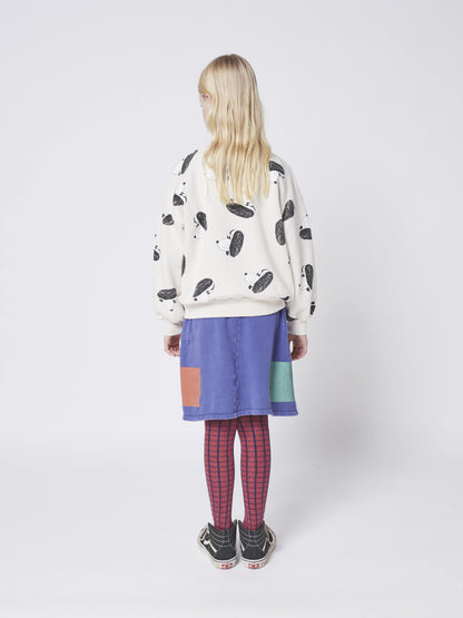 儿童米色印花棉卫衣