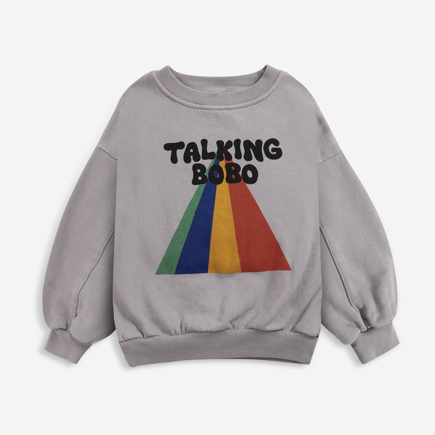 儿童灰色Logo棉卫衣