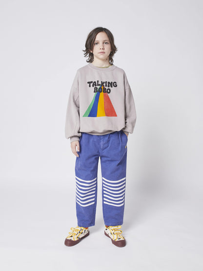 儿童灰色Logo棉卫衣