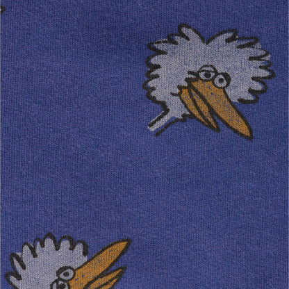 儿童蓝色印花棉卫衣